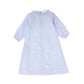PAPILLON LIGHT BLUE EMBROIDERED FLORAL COLLARED DRESS