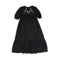 LILOU BLACK EMBROIDERED FLORAL TIERED MAXI DRESS [FINAL SALE]
