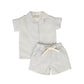 ONE CHILD GREY STRIPED SHIRT AND SHORTS SET [FINAL SALE]