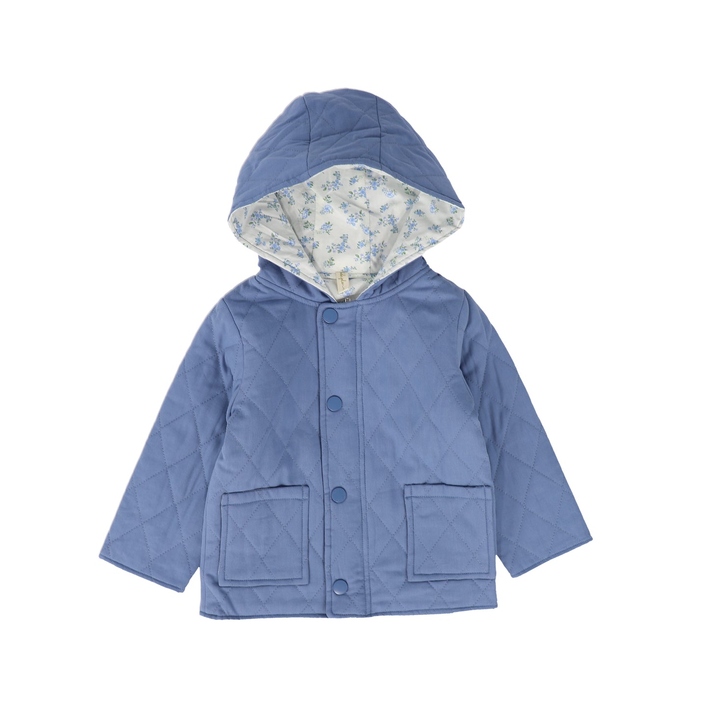 BEBE JOLEE BLUE QUILTED POCKET JACKET [FINAL SALE]