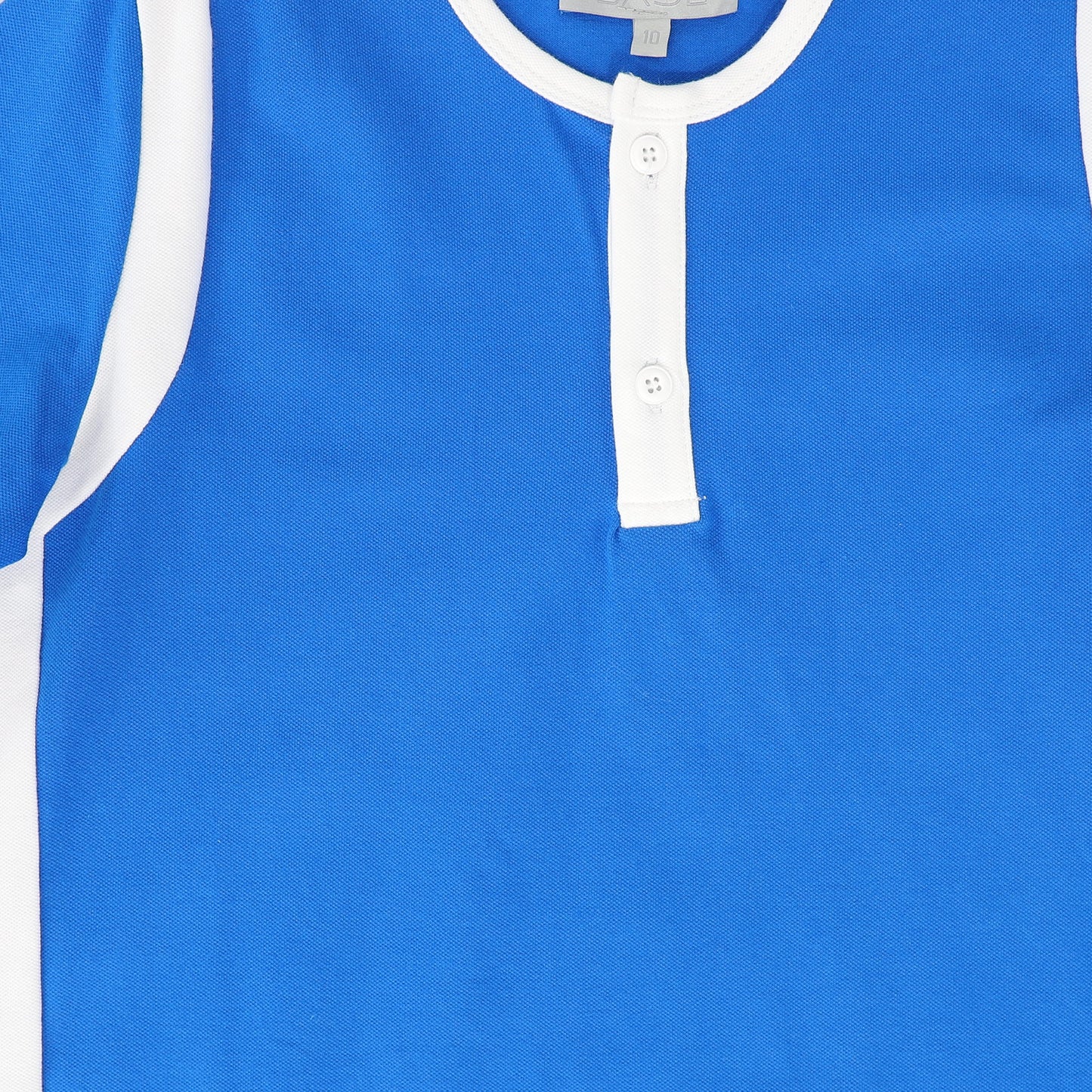 BACE COLLECTION BLUE PIQUE VARSITY SS TEE [FINAL SALE]