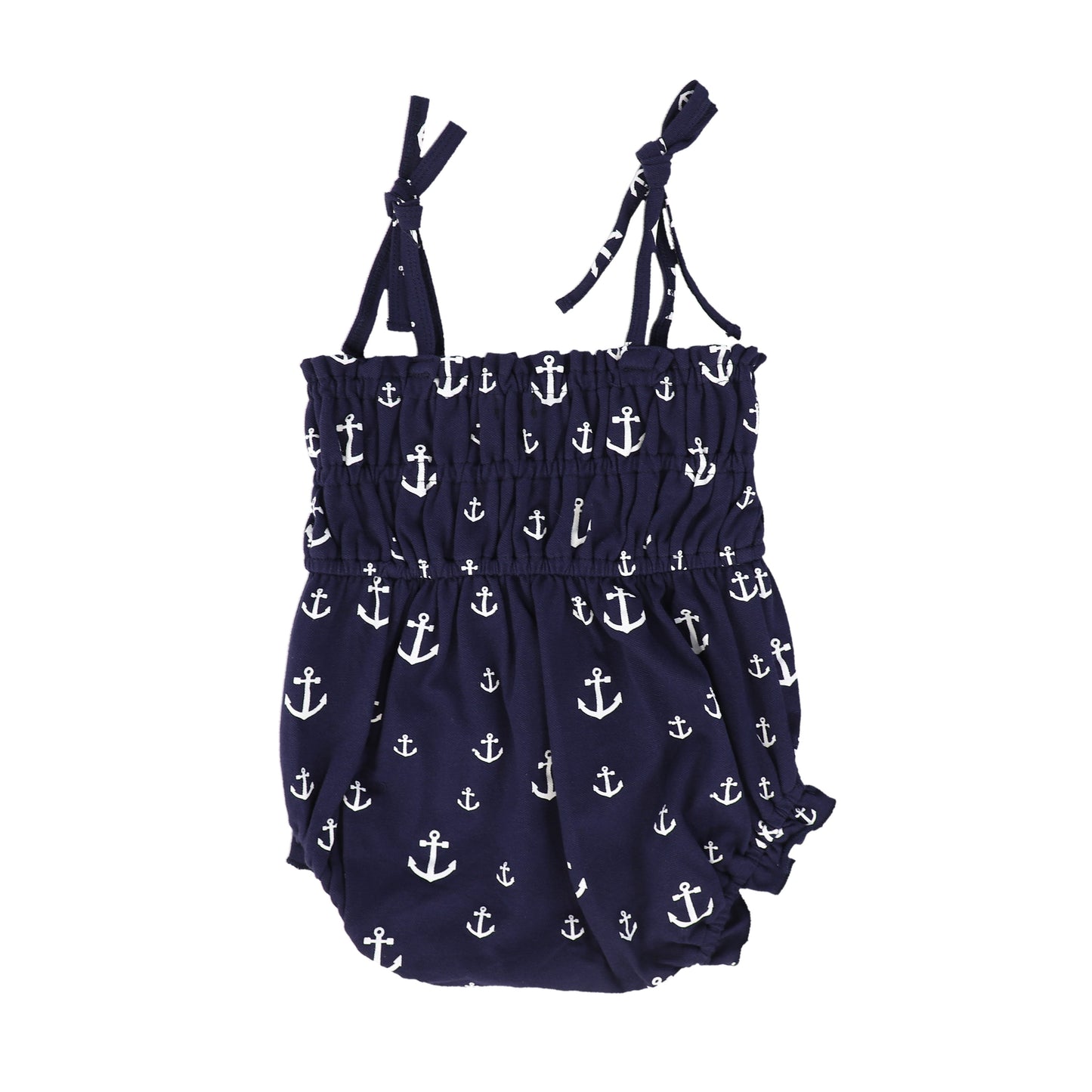 BAMBOO NAVY PRINTED ANCHOR ROMPER [FINAL SALE]