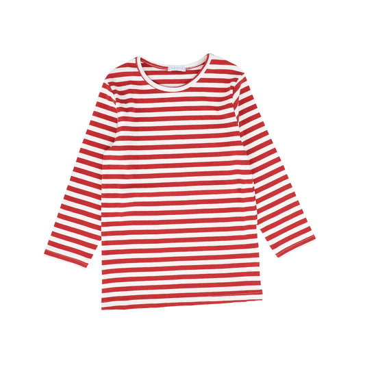 CABANA RED/WHITE STRIPED RIBBED TEE