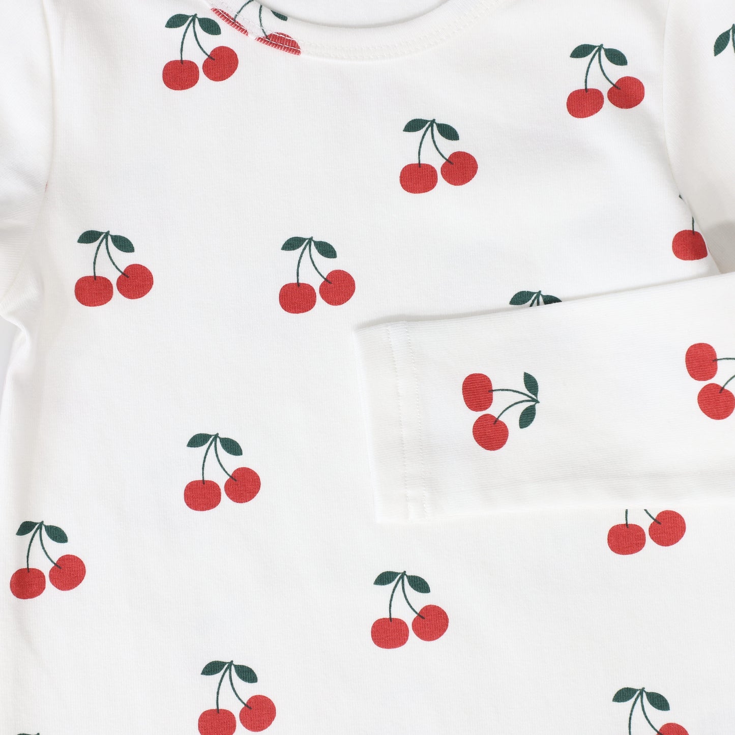 PHIL AND PHOEBE WHITE CHERRY SKETCH TEE