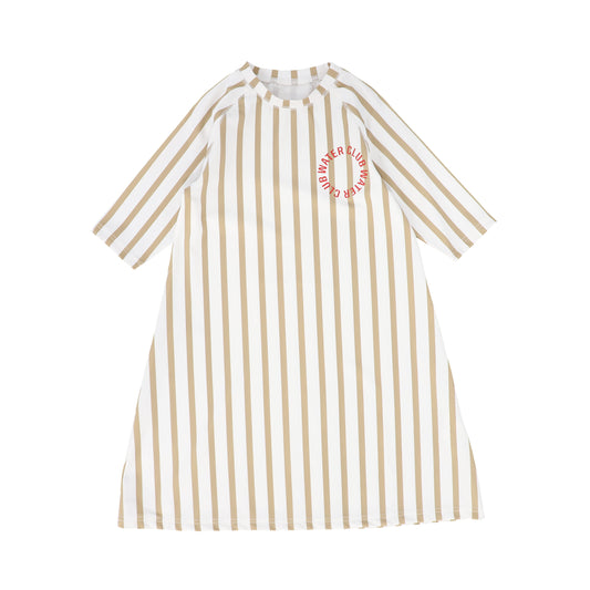 WATER CLUB TAN LOGO STRIPED COVER UP