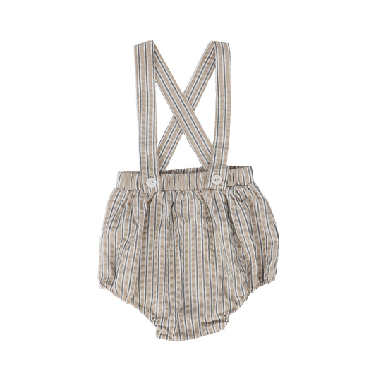 BACE COLLECTION WHITE/TAN THICK STRIPED BLOOMER