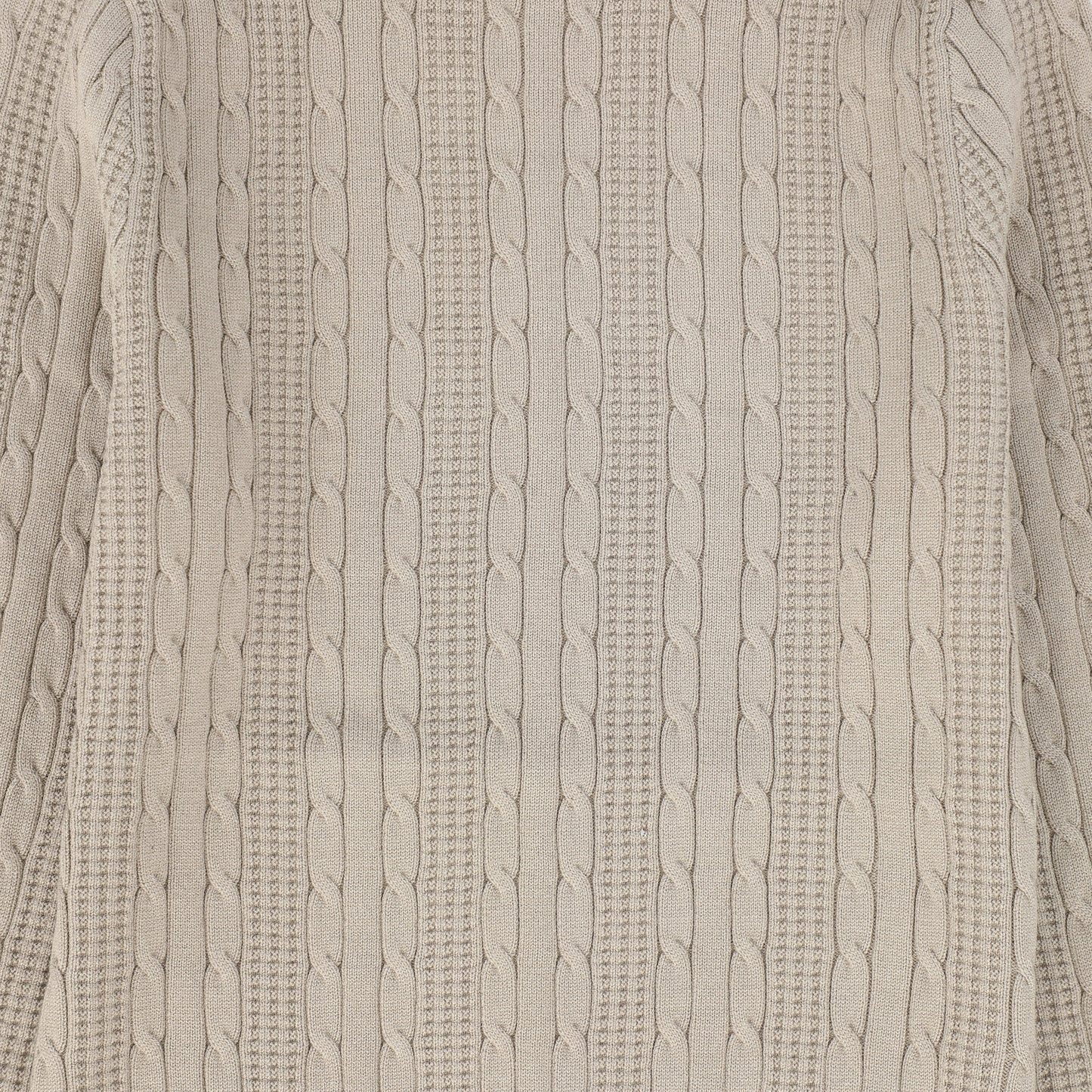 Valentina Beige Cable Knit Turtleneck [FINAL SALE]