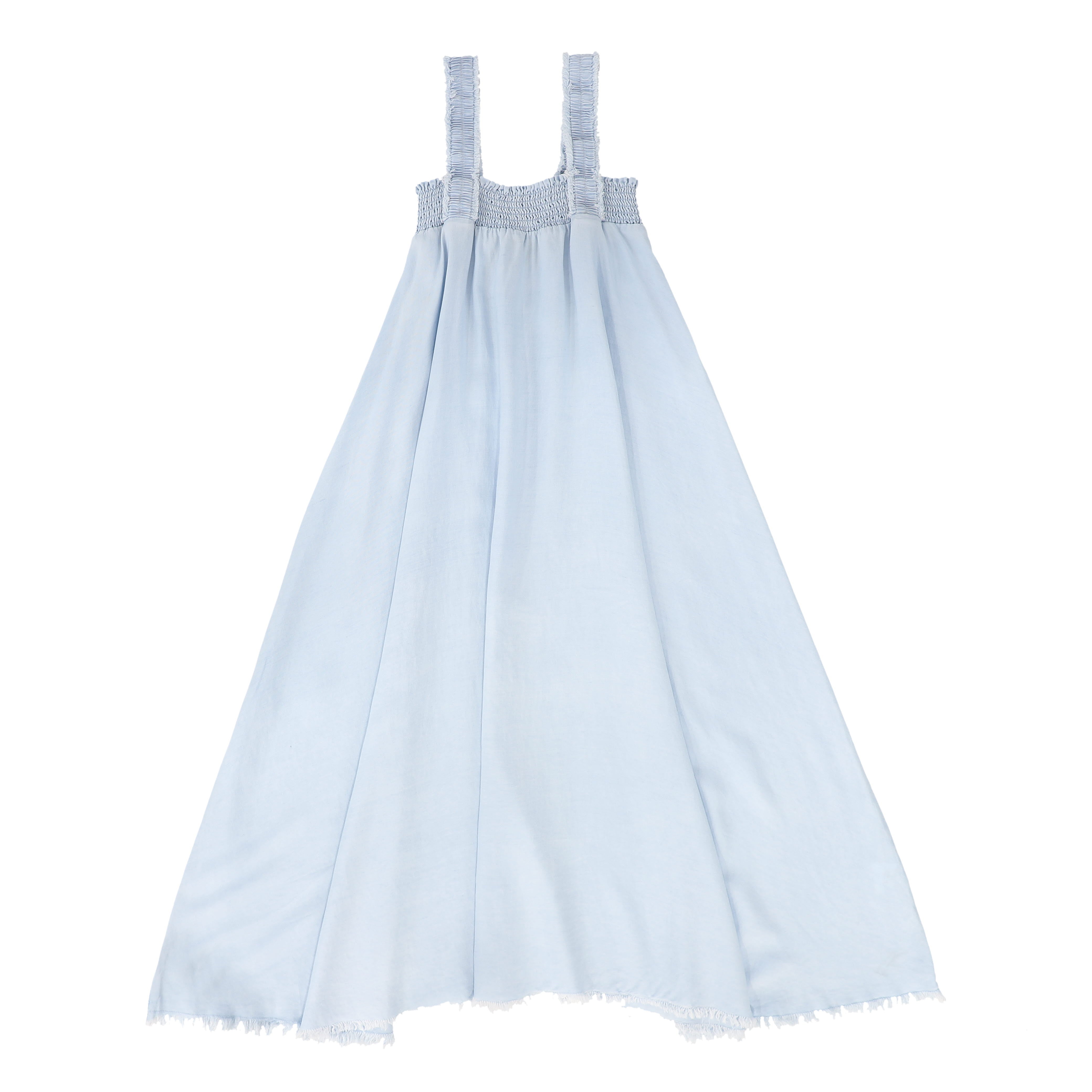 BACE COLLECTION LIGHT BLUE DENIM ASYMETRICAL MAXI JUMPER [FINAL SALE ...