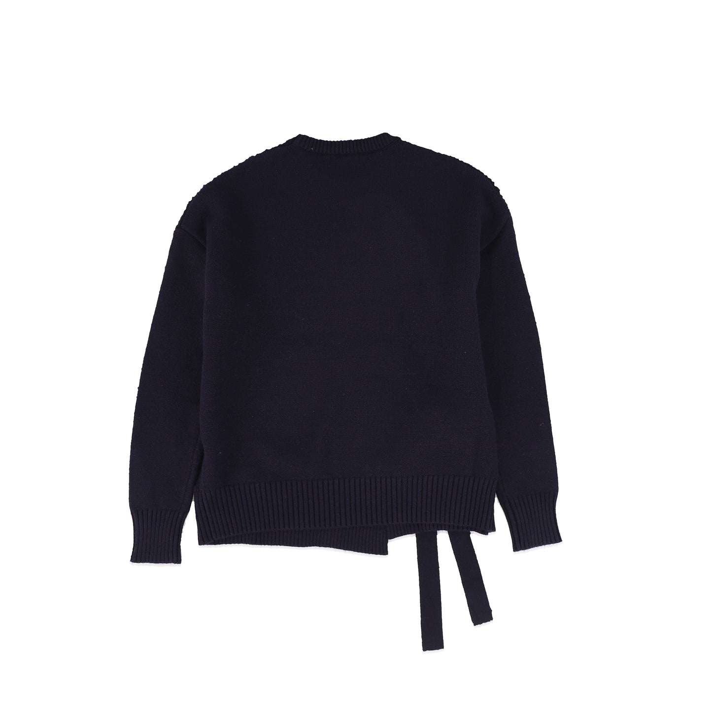 Bamboo Navy Mid Side Tie Sweater [FINAL SALE]