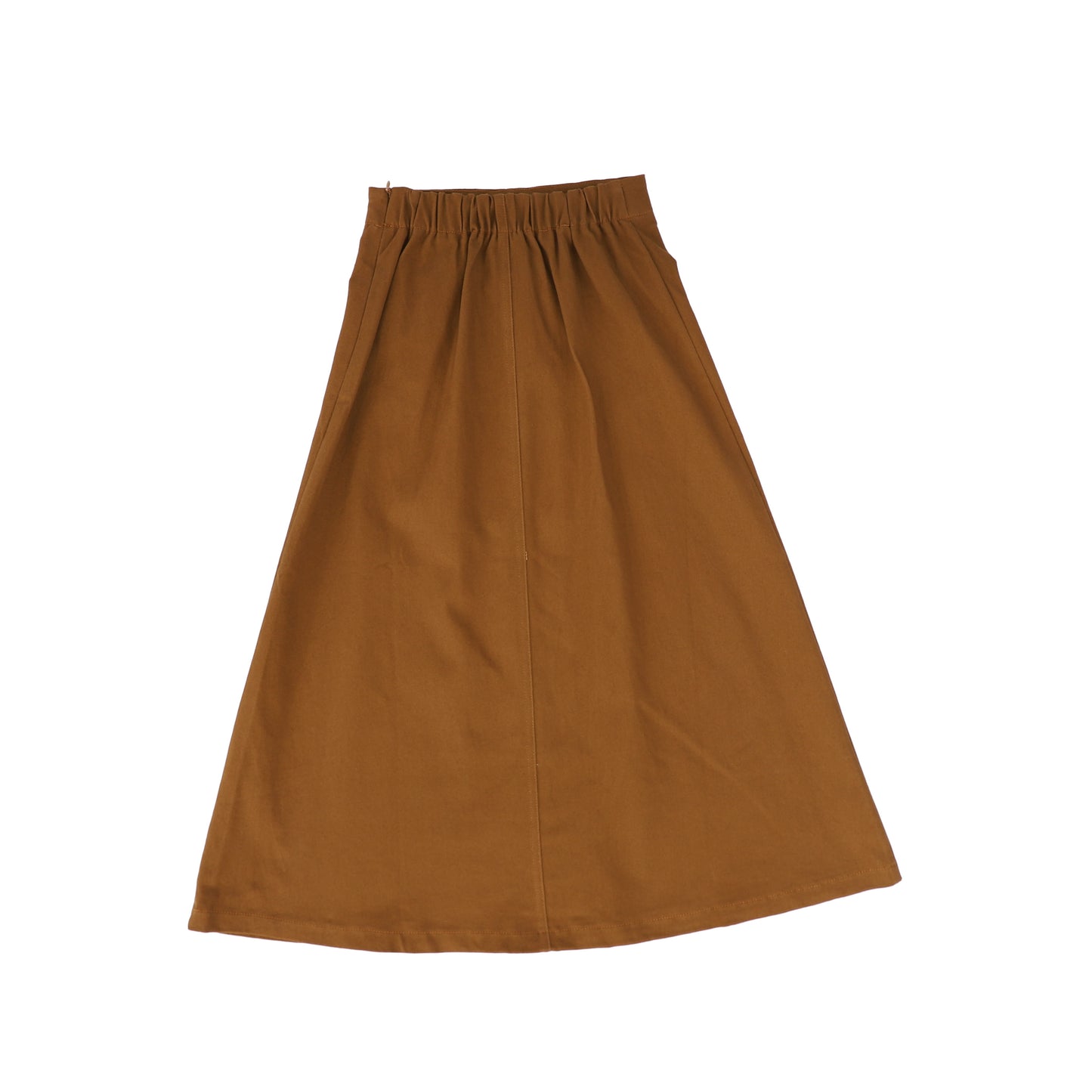 Bamboo Camel Denim Pocket Midi Skirt [FINAL SALE]