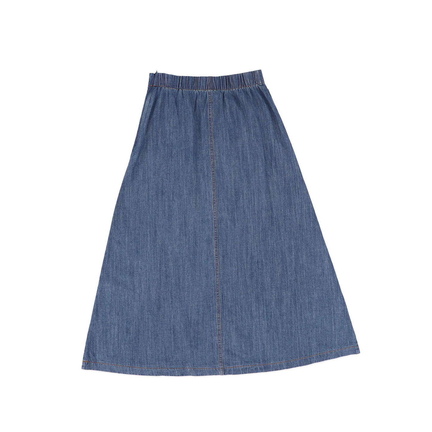 Bamboo Denim Pocket Midi Skirt