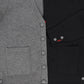 BAMBOO CHARCOAL TWO TONE BUTTON CARDIGAN [FINAL SALE]