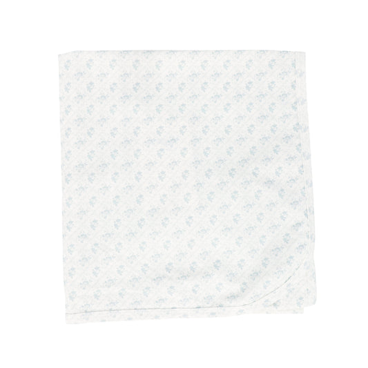 BEBE JOLEE BLUE FLORAL WRAP BLANKET [FINAL SALE]