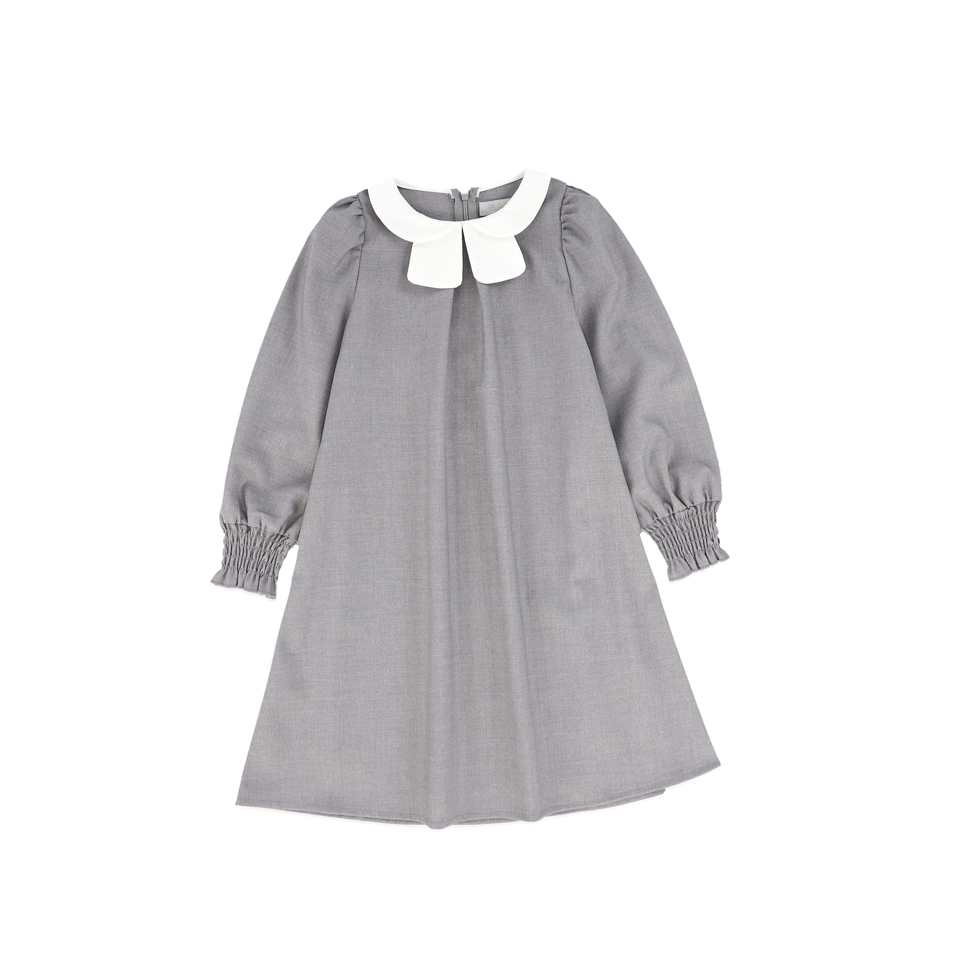 Grey Front Pleat Peter Pan Collar Dress | Size 10 by Bace Collection Grey Front Pleat Peter Pan Collar Dress | Size 10 by Bace Collection
