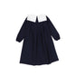 Bace Collection Navy Bib Collar Pleated Dress [FINAL SALE]