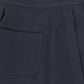 Valentina Navy Flannel Pleated Midi Skirt [FINAL SALE]