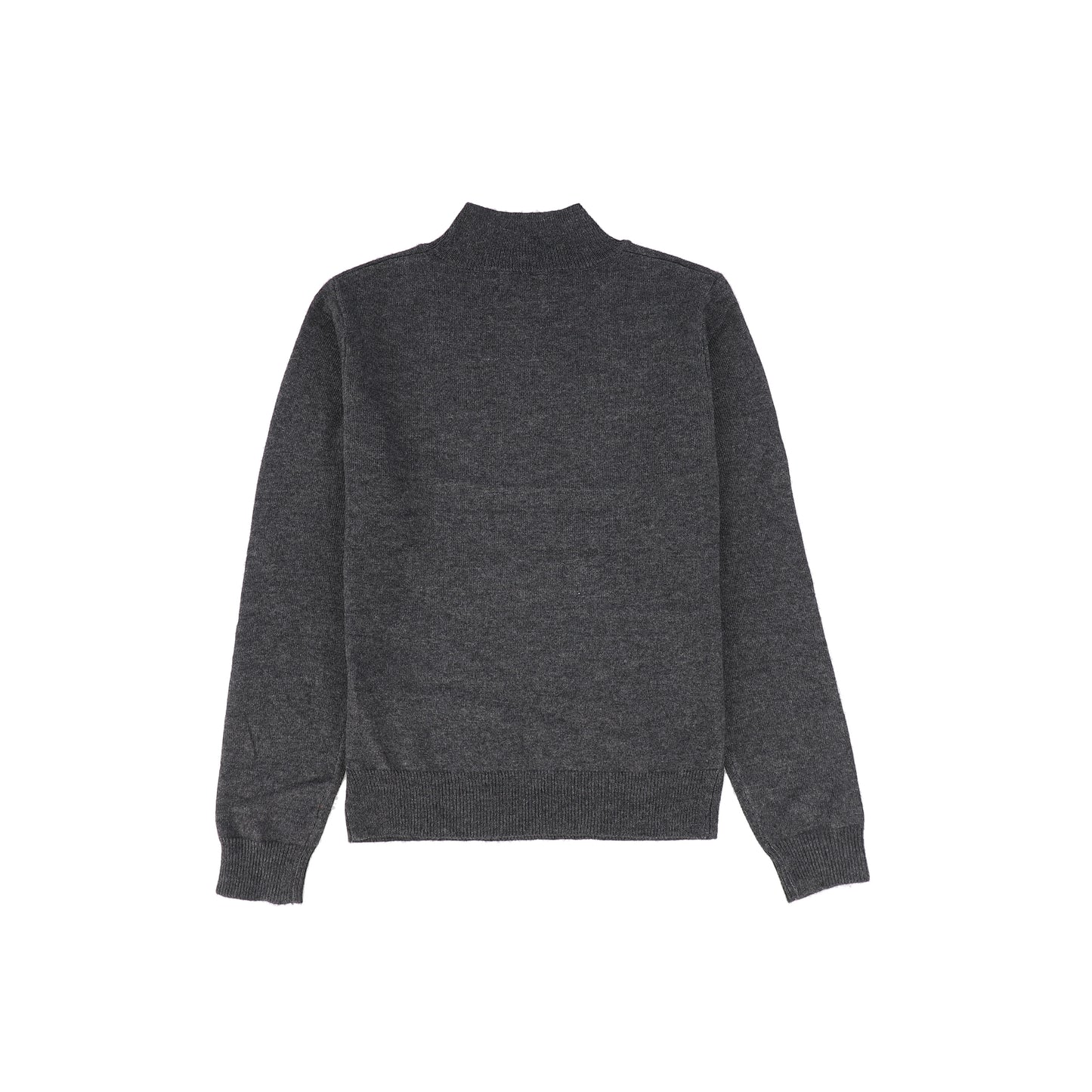 LE BOURDON CHARCOAL SILK KNIT MOCK NECK SWEATER [FINAL SALE]