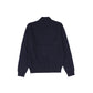 Le Bourdon Navy Silk Knit Mock Neck Sweater [FINAL SALE]