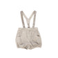 LE BOURDON LIGHT GREY VELVET BUBBLE SUSPENDER SHORT [FINAL SALE]