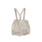 LE BOURDON LIGHT GREY VELVET BUBBLE SUSPENDER SHORT [FINAL SALE]