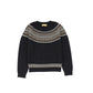Le Bourdon Black/Ivory Fairisle Sweater [FINAL SALE]