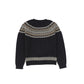 Le Bourdon Black/Ivory Fairisle Sweater [FINAL SALE]