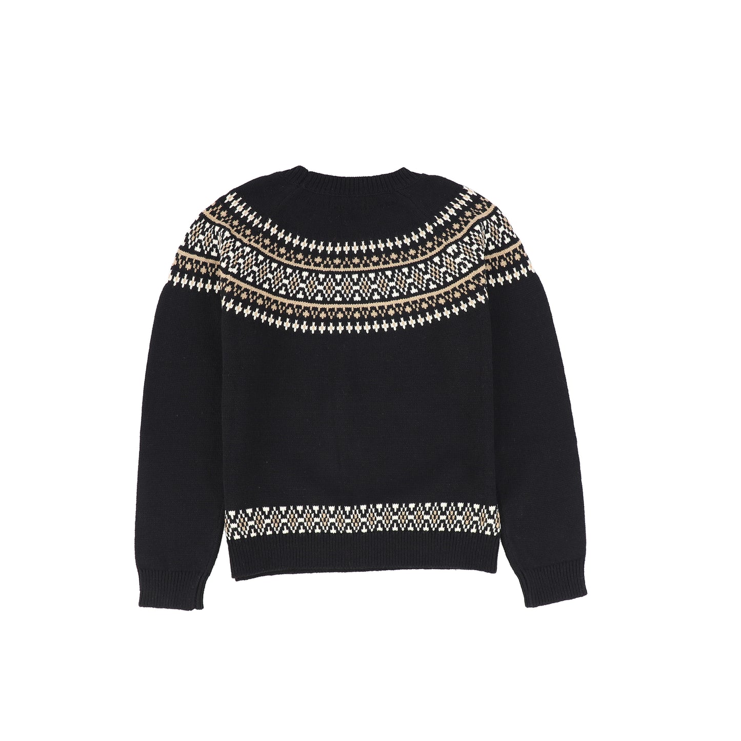 Le Bourdon Black/Ivory Fairisle Sweater