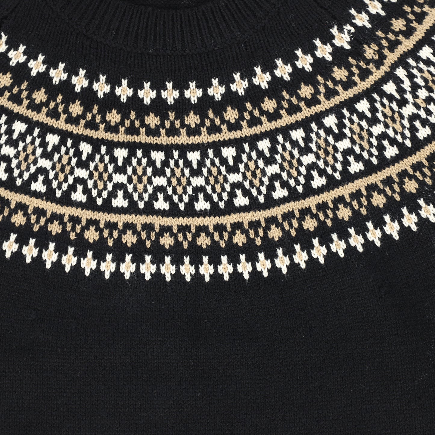 Le Bourdon Black/Ivory Fairisle Sweater