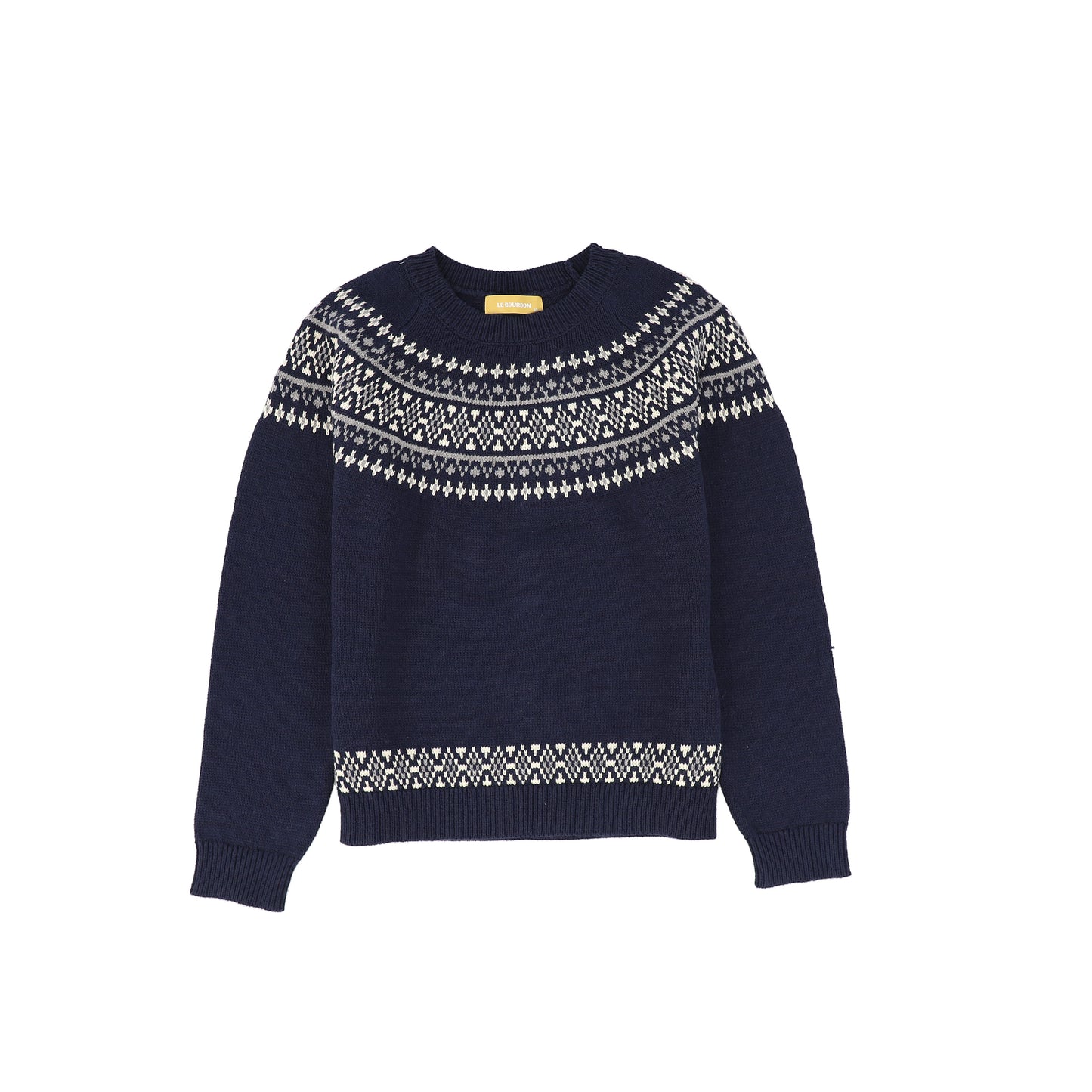 Le Bourdon Navy Fairisle Sweater