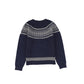 Le Bourdon Navy Fairisle Sweater [FINAL SALE]