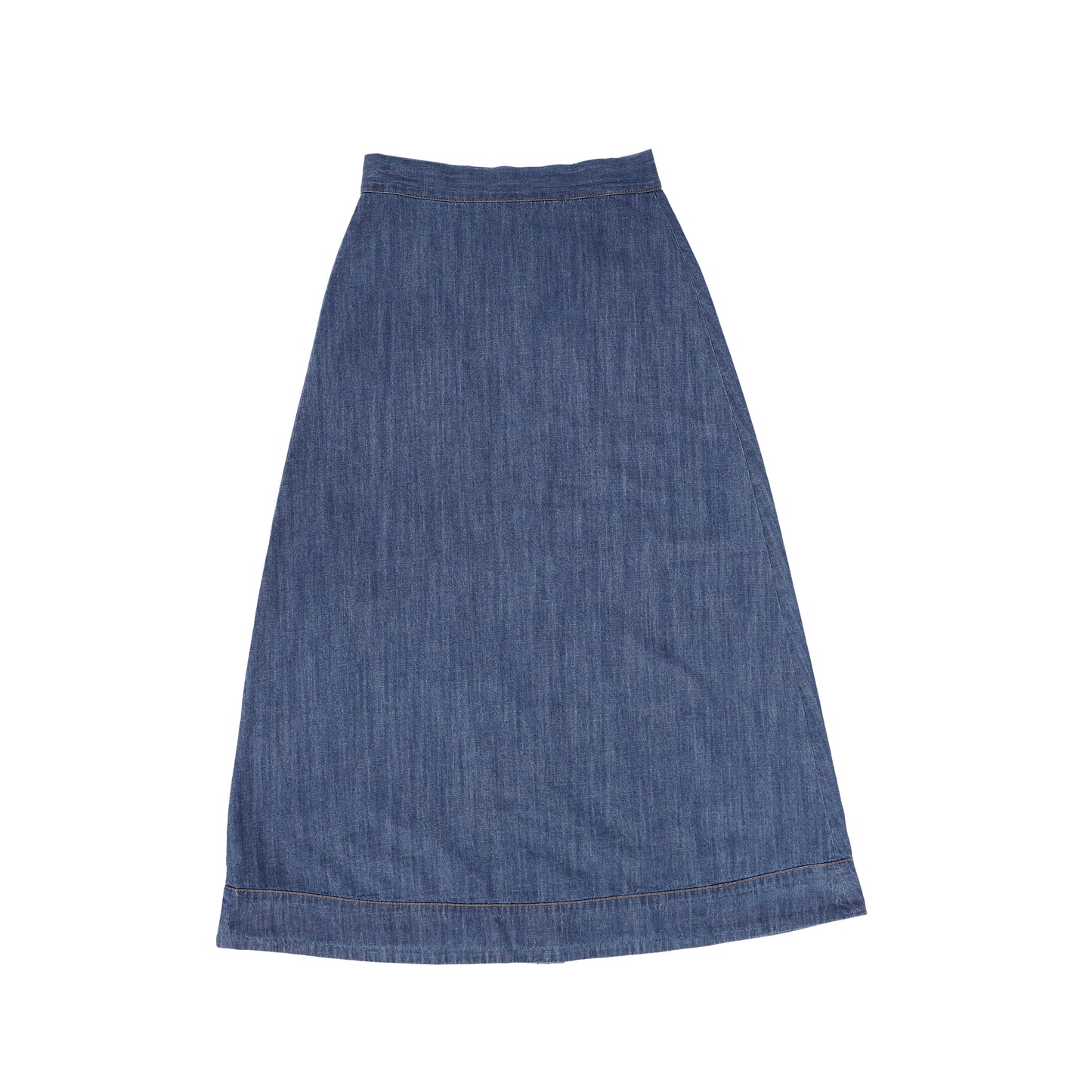 Bamboo Denim Button Maxi Skirt