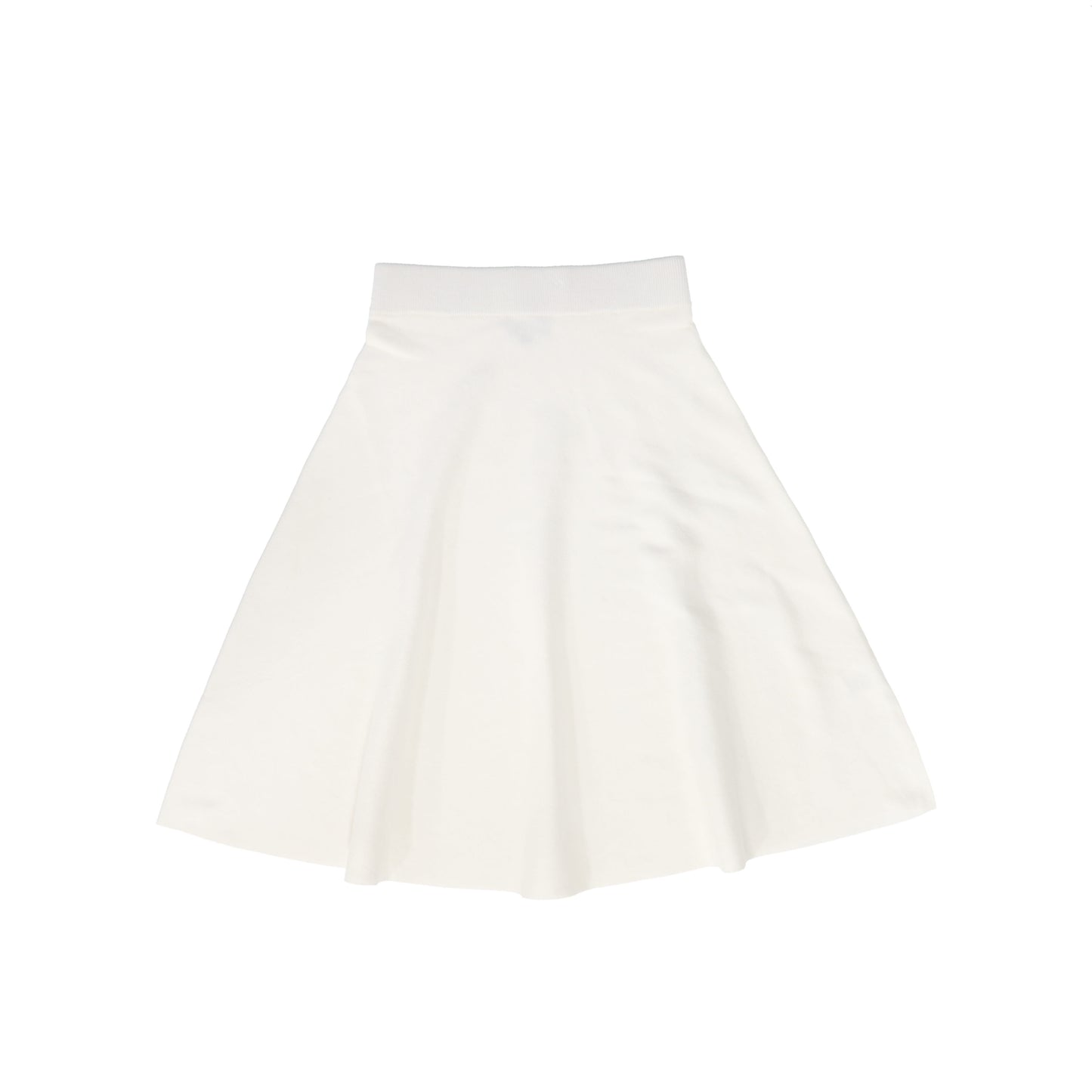 Bamboo Ivory Knit Seam Flare Skirt [FINAL SALE]