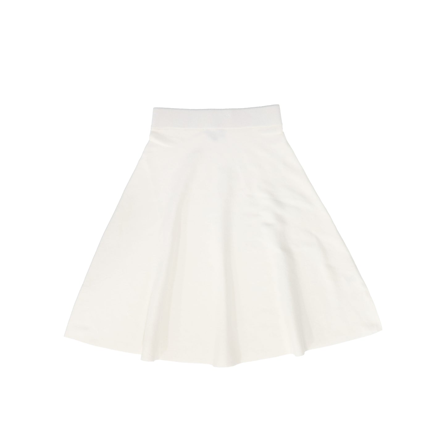 Bamboo Ivory Knit Seam Flare Skirt [FINAL SALE]