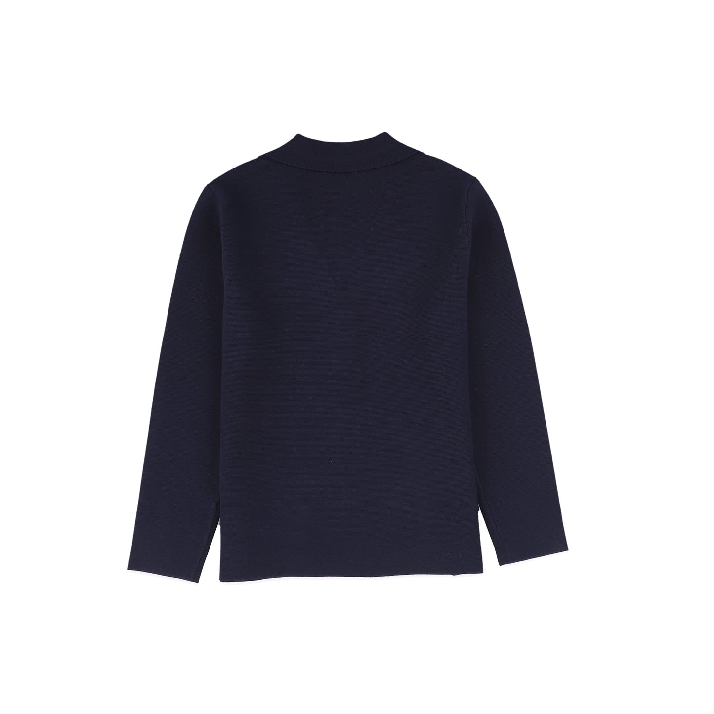 Bamboo Navy Pocket Emblem Knit Blazer [FINAL SALE]