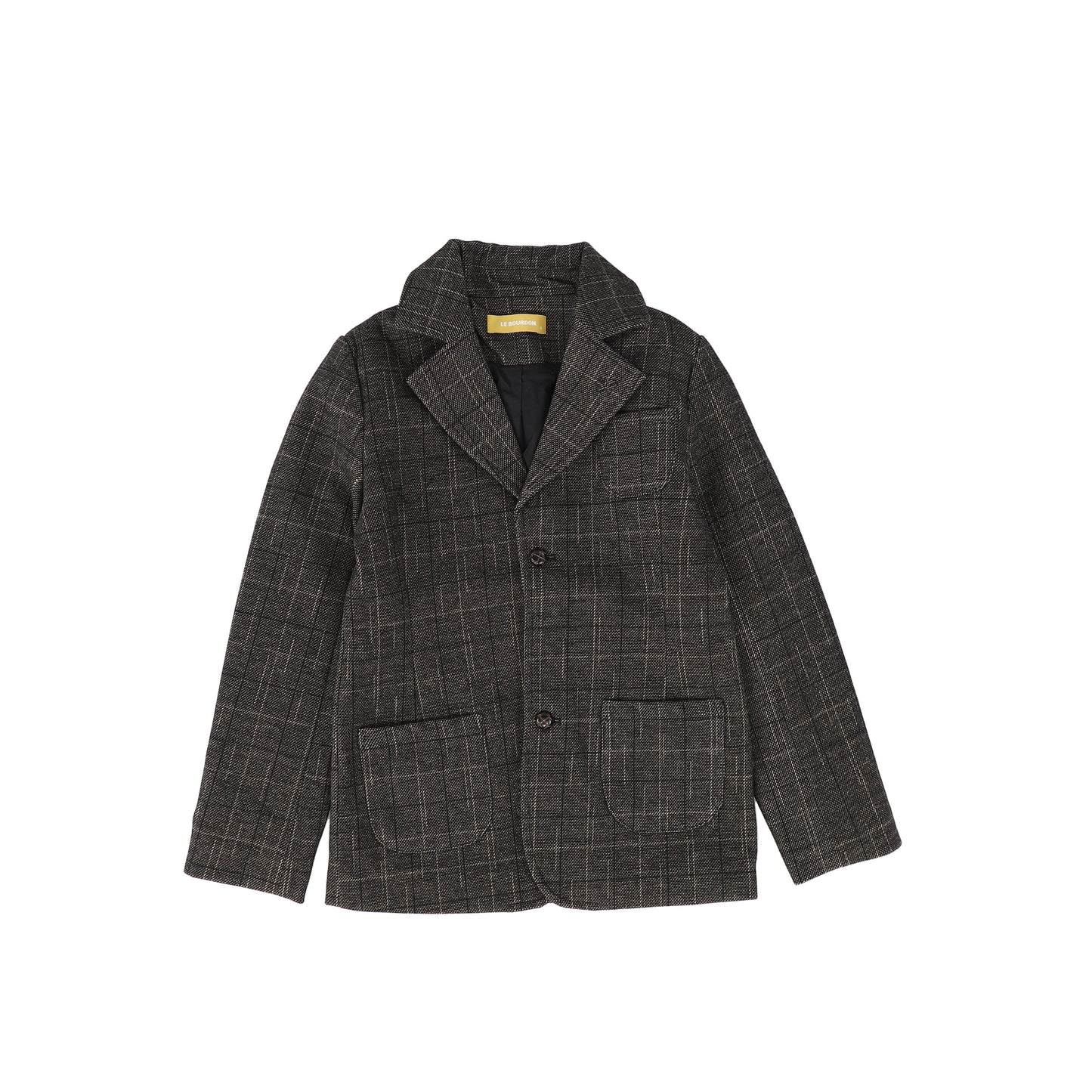 Le Bourdon Plaid Wool Stretch Blazer