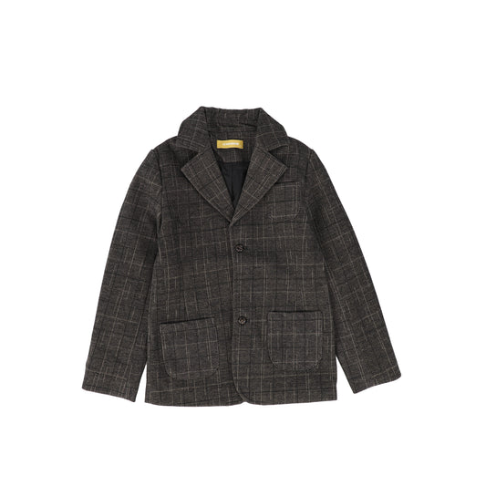 Le Bourdon Plaid Wool Stretch Blazer [FINAL SALE]