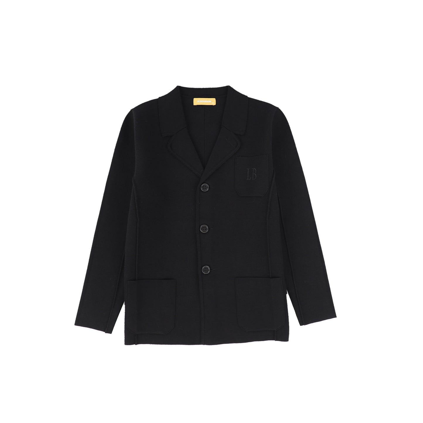 Le Bourdon Black Multi Pocket Knit Blazer [FINAL SALE]