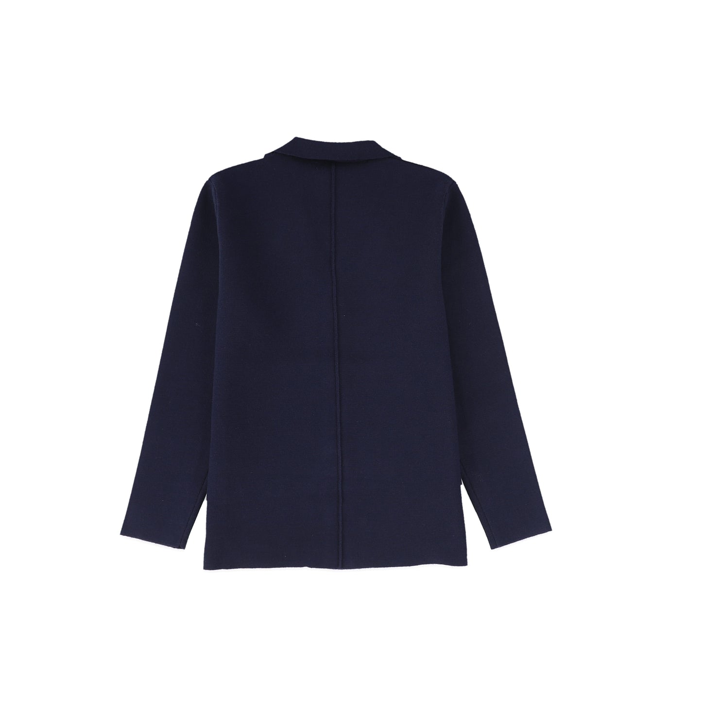 Le Bourdon Navy Multi Pocket Knit Blazer