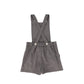 BACE COLLECTION CHARCOAL WOOL PLEATED OVERALLS