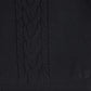 Le Bourdon Black Braided Knit Crew Sweater [FINAL SALE]