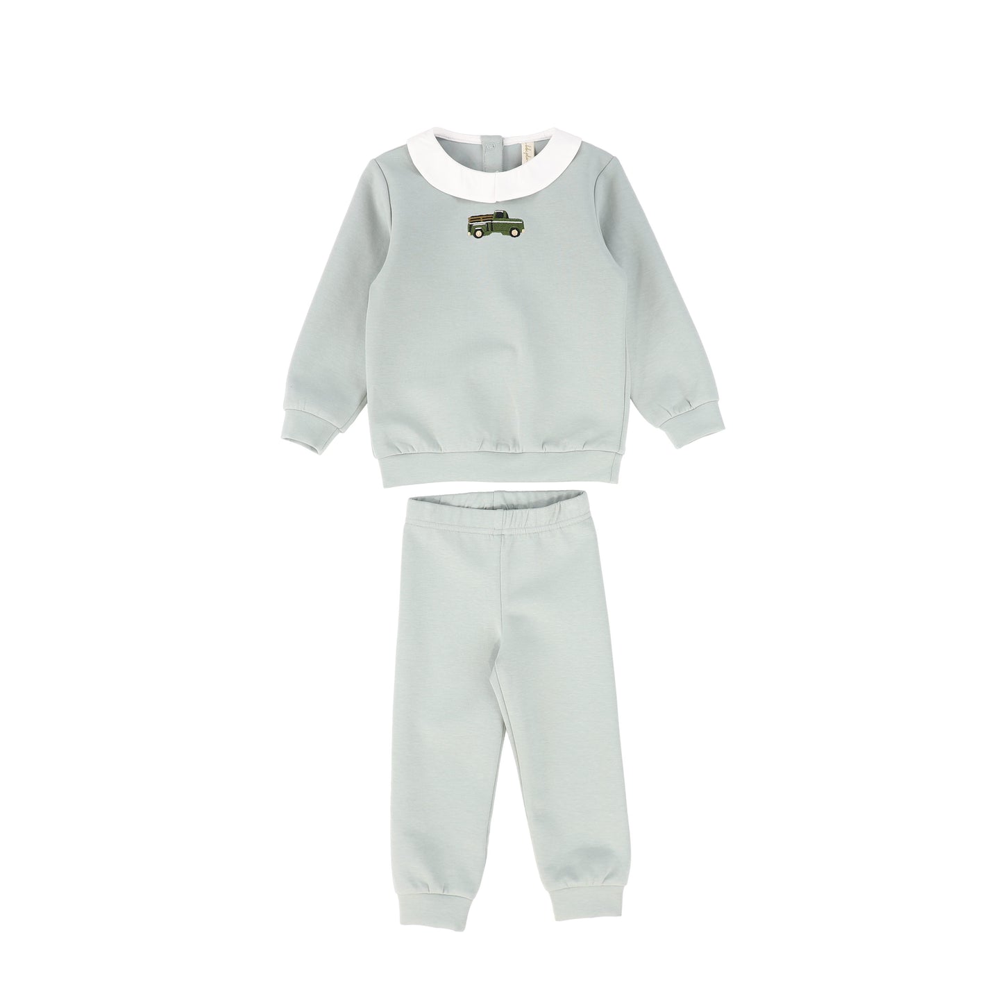 Bebe Jolee Sage Truck Printed Sweatshirt Set [FINAL SALE]