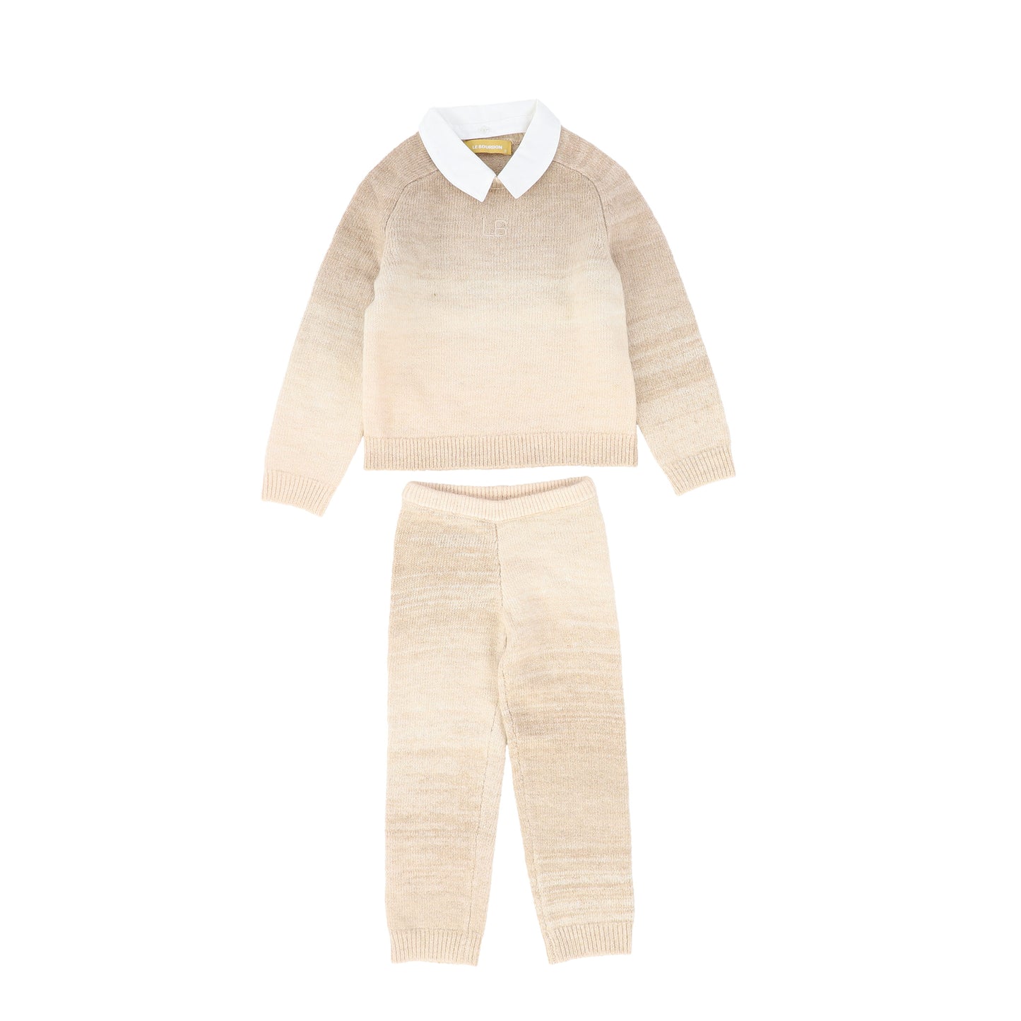 Le Bourdon Beige Ombre Knit Sweater Set [FINAL SALE]