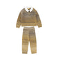 Le Bourdon Camel Ombre Knit Sweater Set [FINAL SALE]