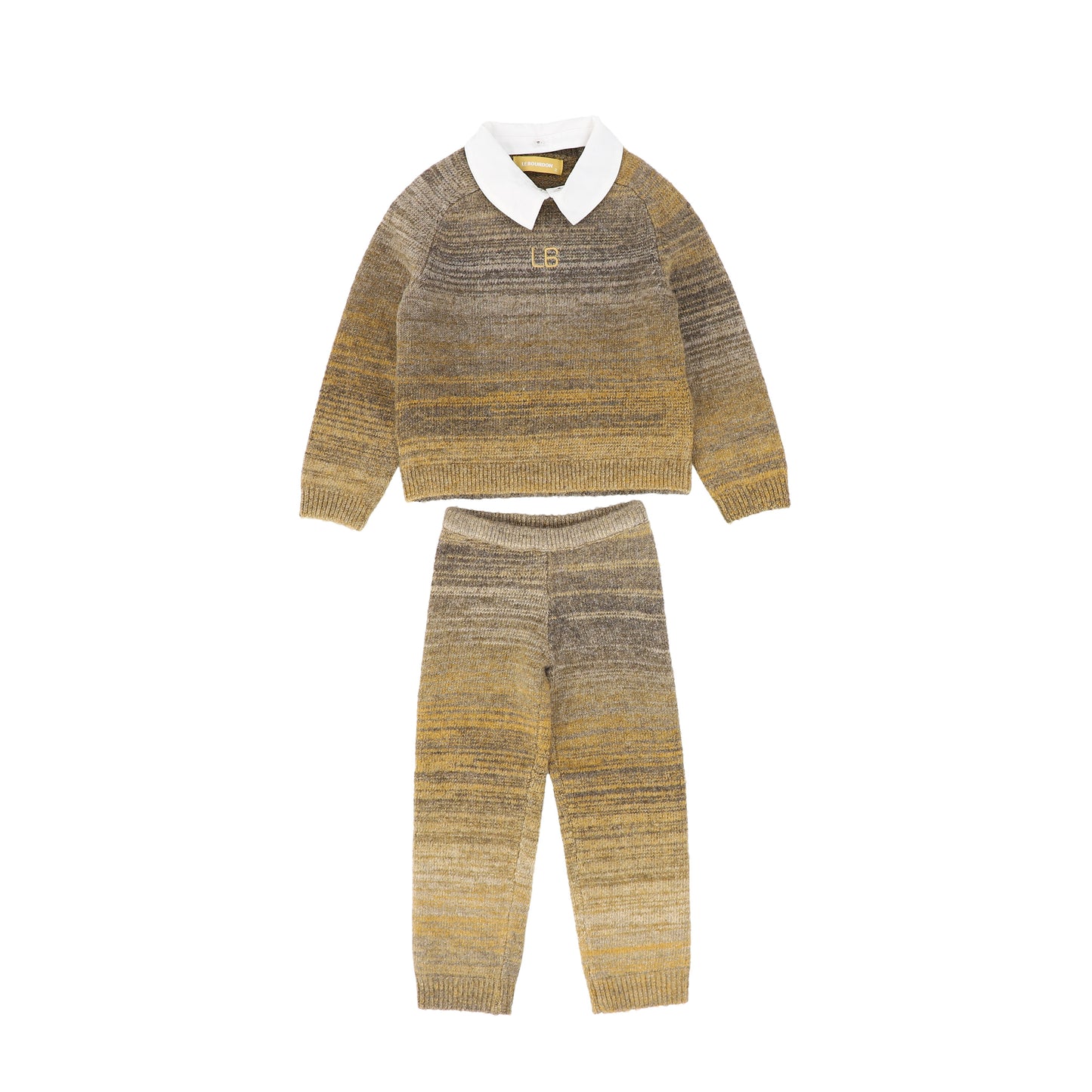 Le Bourdon Camel Ombre Knit Sweater Set [FINAL SALE]