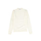 Bace Collection Cream Ribbed Crewneck Knit Sweater [FINAL SALE]