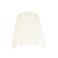 Bace Collection Cream Ribbed Crewneck Knit Sweater [FINAL SALE]