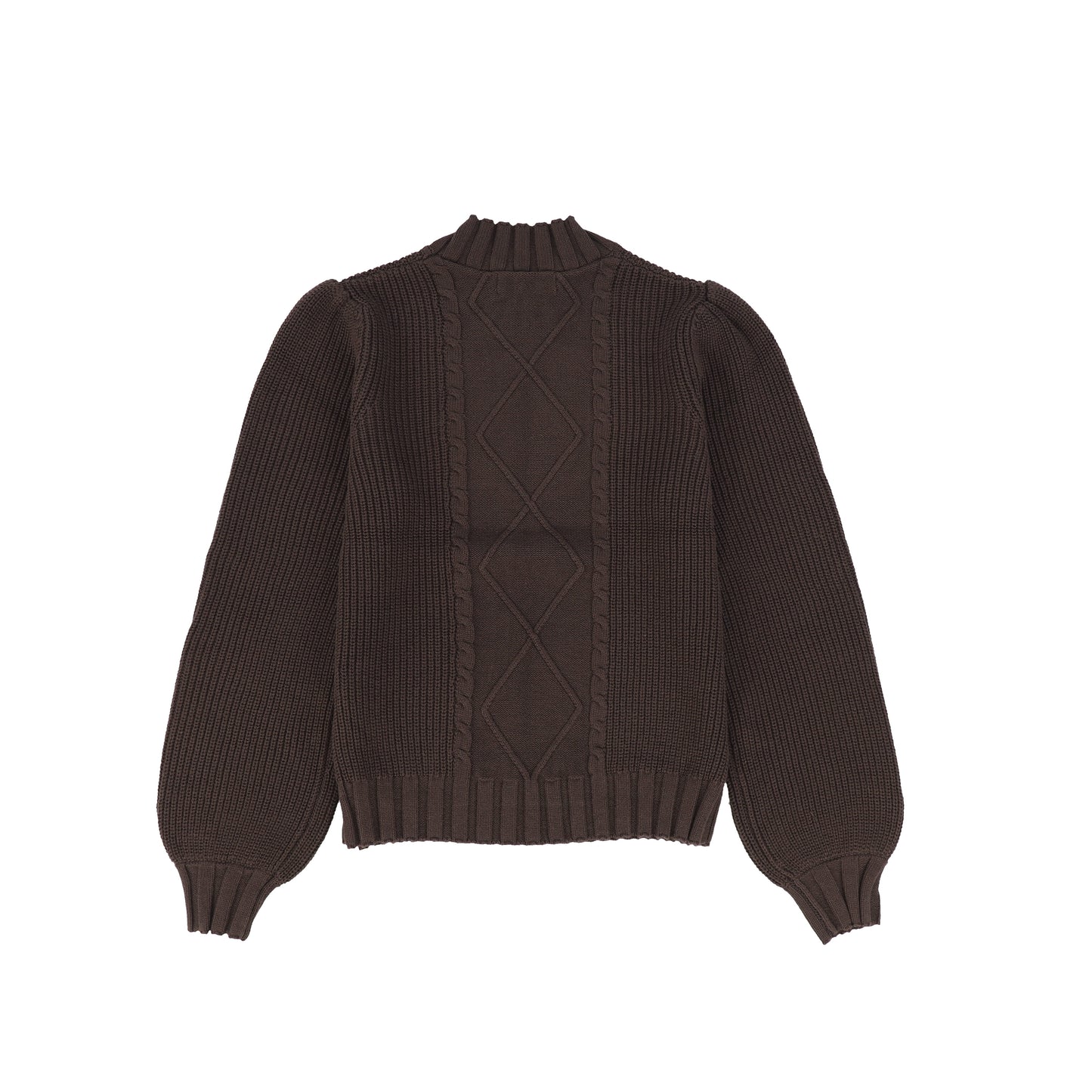 Valentina Brown Chunky Cable Knit Sweater [FINAL SALE]