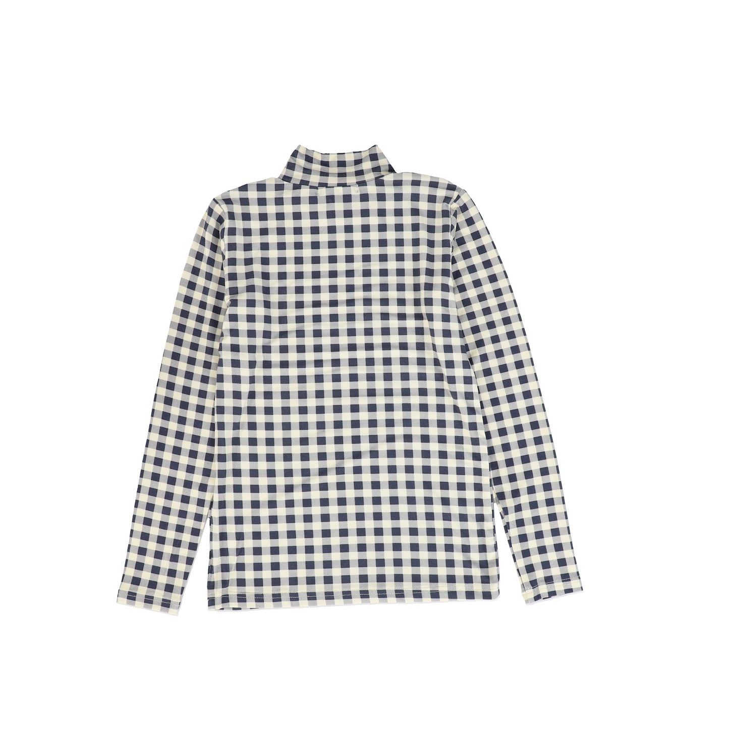 Bace Collection Navy Gingham Turtleneck [FINAL SALE]