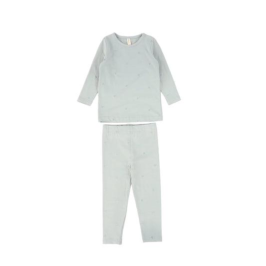 Bebe Jolee Sage Embroidered Bird Sleepwear Set