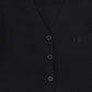 Le Bourdon Black Knit V-neck Cardigan [FINAL SALE]